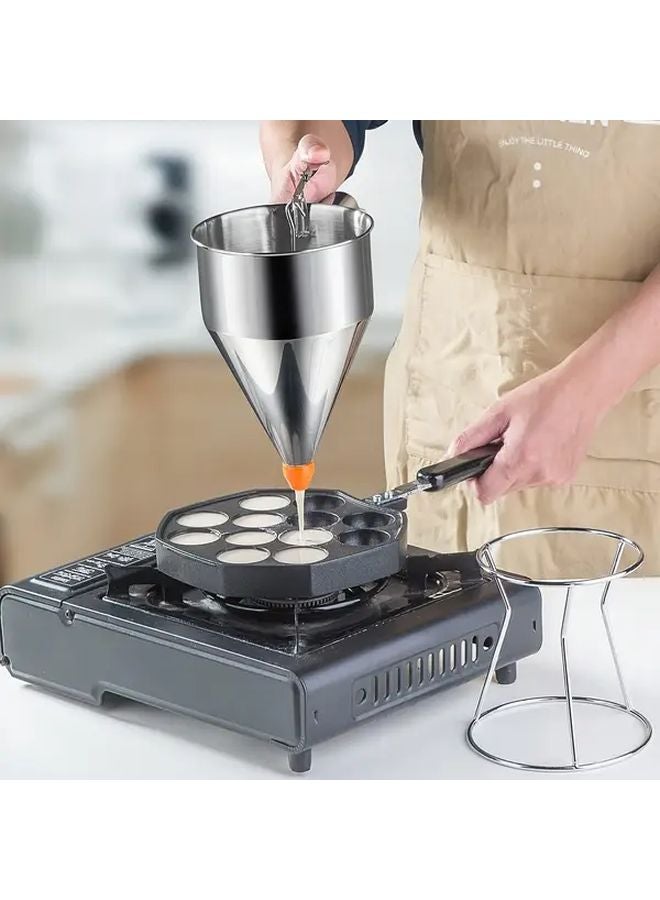 Stainless Steel Pancake Batter Dispenser 600ml Leak Proof Kitchen Tool - Image 2